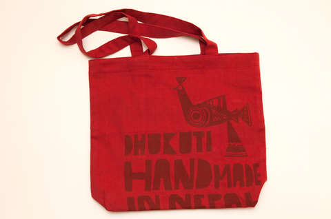 dhukuti fair trade bag red